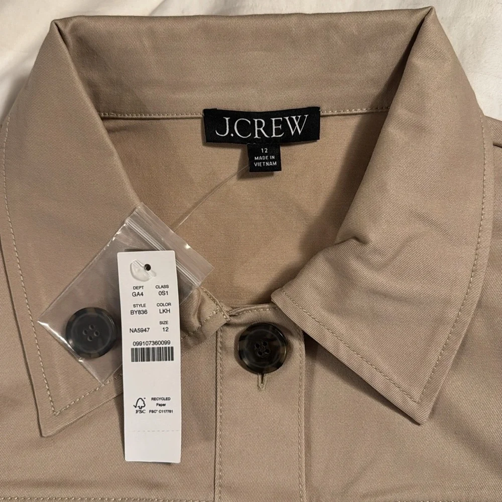 J.Crew Gamine shirtdress in stretch twill BY836